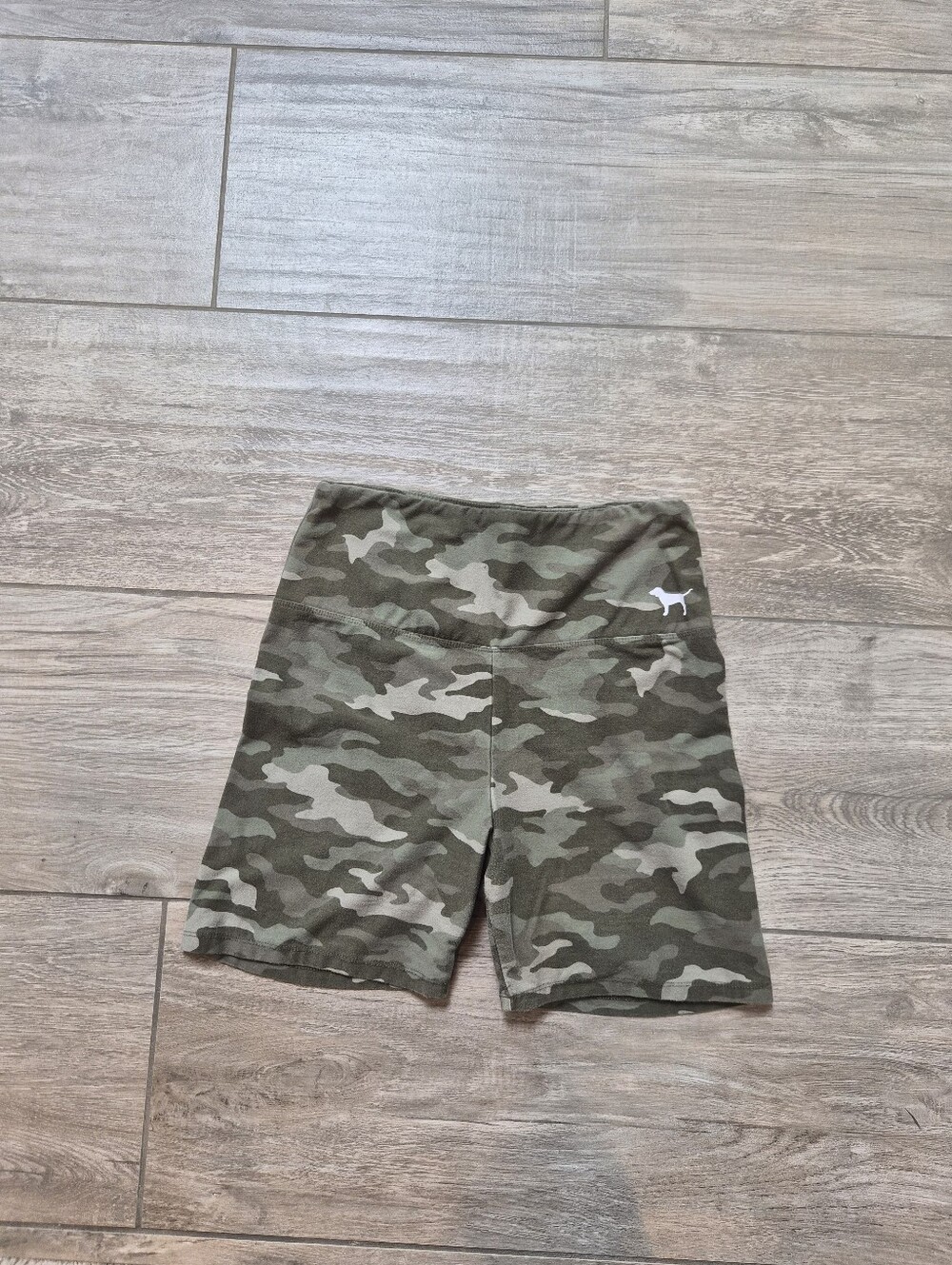 Victoria's Secret PINK Camo Bike Shorts with Logo